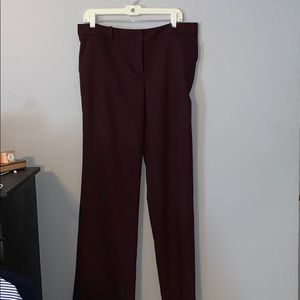 Limited burgundy tweed trouser leg pant